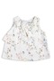 Organic Floral Flounced Ecru Summer Little Girl's Blouse - 2