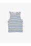 Cotton Striped Slim Fit Boat Neck Tank Top - 3