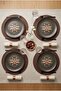 Porcelain Mesopotamia Mosaic Anthracite Flat Plate 19Cm-6-Piece-Dessert Plate