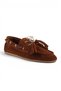 Zynor Genuine Leather Suede Tasseled Women's Loafer Shoes - 5