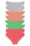 Glb-Stl41414 8 Pieces Super Eco Set Lycra Women's Slip Panties Gray Powder Green Fuchsia