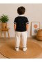 Boy's Polo Collar Knitwear T-Shirt with Zipper, Stylish Summer Combination - 2