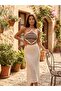 Santorini Mesh Knit Midi Set Women's Mink Cream - 4