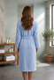 Shawl Collar Women's Bathrobe |   Soft Textured Belted Pocket Bag - 3
