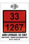 Adr Dangerous Goods Sign 33 1267 (Oil / Petroleum Products) Prismatic Reflective and Metal 40X30 cm