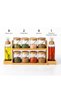 Glass Spice Jar Organizer Set with 8 Jars, 2-Tier Wooden Rack, Spice Rack with 2 Oil Bottles, Condiment Storage, Funnel & Labels for Kitchen Counter, Pantry, Herbs & Seasonings - 4