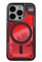 Urr Overflowing Sands Clear Magsafe Cover Compatible with iPhone 16 Pro - Red