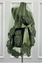 Soft Green Vip Luxury Bridal Veil Set, Appliqued Henna Night Veil Cover 6 Piece Set