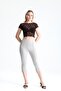 Coffee Lace Short Sleeve Crop - 2