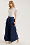 Wide Cut Back Pants with Pockets - 3