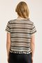 Colorful Perforated Woven Blouse - 5