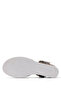 Women's Leather/Textile Black Heeled Sandals - 4