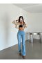 Lycra Flare Jean - Light Blue
