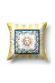 غطاء وسادة مربع الشكل من SUNRITE SUNSHINE باللون الأصفر الباستيل مقاس 43 × 43 سم غطاء وسادة مزدوج الجوانب - 2