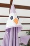Penguin embroidered unisex hat and pocketed baby bath towel - 3