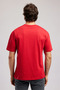 Cliff Men's Loose 100% Cotton Printed Crew Neck T-Shirt Red - 4