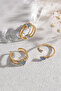 3-Piece Blue Stone Combination Moon Star Butterfly Pinterest Design Gold Ring Set - 6
