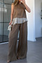 Chiffon Ruffle-Detail Blouse and Loose-Leg Pants 51391 - 4
