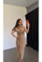 Straight Fitted Buttoned Dress Camel - 3