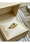 Women's Steel Premium Antique Effect Minimalist Signet Ring - 2