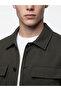 Khaki Comfortable Fit Shirt Collar Men's Jacket from Güli̇s Gi̇yi̇m - 7