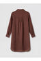 Brown Oversize Linen Women's Shirt Tunic - 6