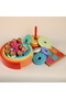 Educational Wooden Toy Ring Tower Rainbow Peg Doll Matching Set 9'Lu 28 Pieces - 6
