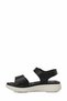 Women's Black Sandals - Genuine Leather Casual Sandals with Thick Anatomical Soles - 5