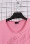 Women's Plus Size Lycra Crew Neck Stone Print Short Sleeve Mom T-Shirt Combed Cotton Blouse - 5