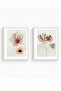 White Wooden Framed 2 Piece Set Painting Huhu22 - Double Painting Set White Frame