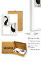 Minimal Black-White Patterned Painting with White Wooden Frame - Modern |   Huhu1225 - 2