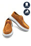 Rover Genuine Suede Leather Tan Men's Saddle Stitched Comfortable Thick Sole Daily Casual Loafer Shoes - 6
