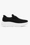 Simple Lace Patterned Knitwear Women's Shoes Black White - 2