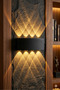 Lunex 15W 8 Light Effect Led Wall Sconce Modern Black Amber Sconce with Sensor - 4