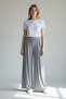 Wide-Leg Palazzo Trousers for Women, High-Waisted with Pleated Front, Comfortable Loose Fit (UAE/KSA, Alpha, XL, Regular, Regular, Silver Grey) - 4