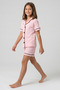 Short Sleeve Buttoned Girls' Pajama Set - 26Y 4241
