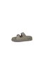 Pienn 122 Women's Cream Stone Buckle Thick Sole Slippers - 3