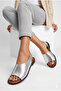 Silver Women's Minimalist Sandals Stylish and Comfortable Open-Toe Shoes - 2