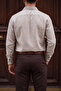 Helsinki brown linen-look regular fit relaxed shirt - 4