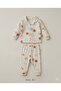 Strawberry Patterned 2-Piece Baby Girl Seasonal Pajama Set - 100% Cotton - 2