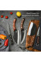 Professional Kitchen Knife Set with Protective Gloves and Portable Storage, Ergonomic Culinary Tools for Home Cooking, Precise Slicing and Food Preparation for Modern Kitchens - 4