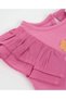 Girl's Ruffle Detailed T-Shirt 2-8 Years Fuchsia - 4