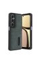 Realme C65 Compatible Leather Case with Sara Business Card Holder - Green - 4