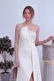 Women's Strapless Stone Detailed Slit Tailed Evening Dress Woven White, Burgundy, Navy Blue, Black - 2