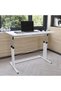 Flash Furniture Height Adjustable(100 cm*60cm*75cm)Sit To Stand Home Office Desk - white