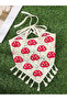 Cute Mushroom Pattern Knitted Triangle Bandana - Summer Beach Vacation Perforated Mesh Hair Bandana