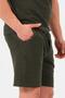 Khaki 100% Cotton Breathable Fabric Comfortable Fit Elastic Waist Men's Combed Cotton Shorts // 4002-Khaki - 3