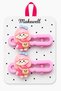 2-Piece Kuromi Hello Kity My Melodi Cinnammaroll Rabbit and Mixed Figure Girls' Snap Hair Clip Set – Pink Large Size Hair Clip - 2