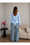 Waist-Tied Crop Blazer Jacket - 4