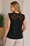 Women's Lace Collar Sporty Stylish Sleeveless Design Blouse - 2